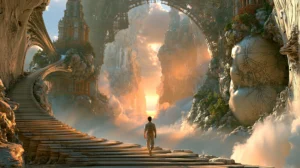great stair arch gate landscape art