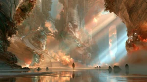sunbeam cavern landscape art